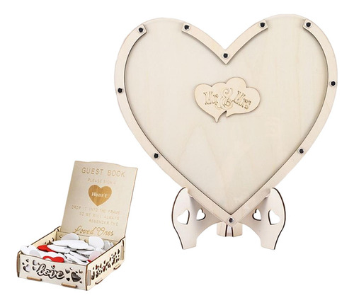 Libro De Visitas De Boda En 3d De Madera Decoraciones