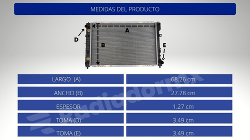 Radiador Chevrolet Chevy C2/monza/confort Mod. 98-04