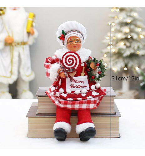 ) Figura De Chef Navideña De La Sra. Claus, Estatua De Chef,
