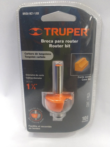 Broca Para Trompo Truper 1.1/8  