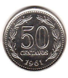 Moneda Argentina 50 Centavos 1961 Sin Circular Oferta!!!