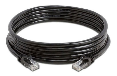 Imagen 1 de 10 de Cable Patch Cord 5 Metros Rj45 Utp Categoria 5e Negro