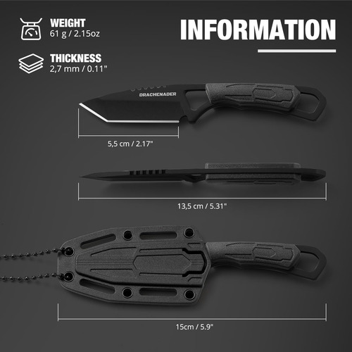 Drachenader Cuchillo Para El Cuello, Tanto Pequeño Cuchillo