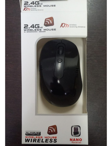 Wireless Optical Mouse Sem Fio 2.4ghz Branco 2hrs Cor Preto