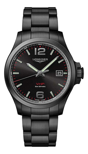 Reloj Longines Conquest V.h.p. Para Hombre Con Esfera Negra