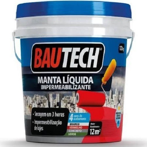 Manta Liquida Cinza 12kg Impermeabilizante Bautech