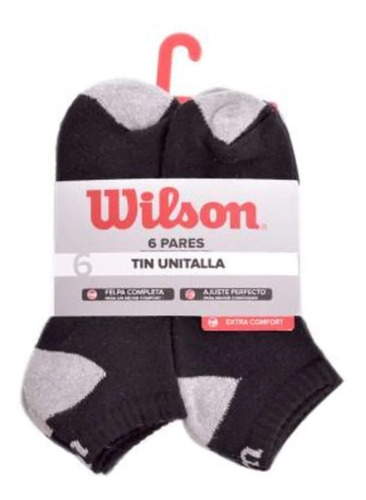 Tin Wilson Extra Comfort Unitalla Negro 6 Pares