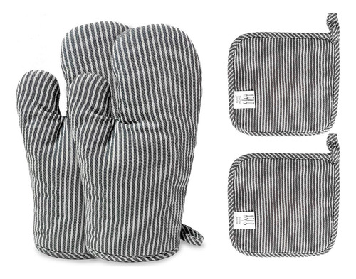 4 Guantes De Horno Resistentes Al Calor Con Agarradera
