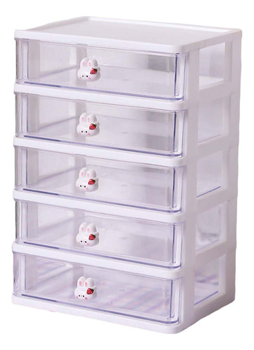 Caja De Almacenamiento De Bandejas 5 Cajones Blanco