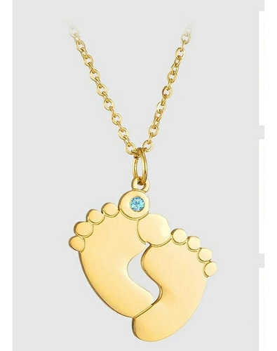 Gargantilla Para Mujer Pies De Bebé Piedra Circonia Huellas