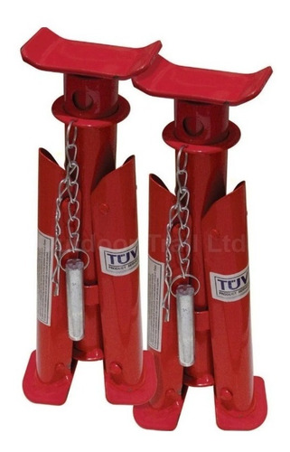 Imagen 3 de 6 de Caballete Tripode X2 Auto Reforzado Plegable 2tn Telescopico