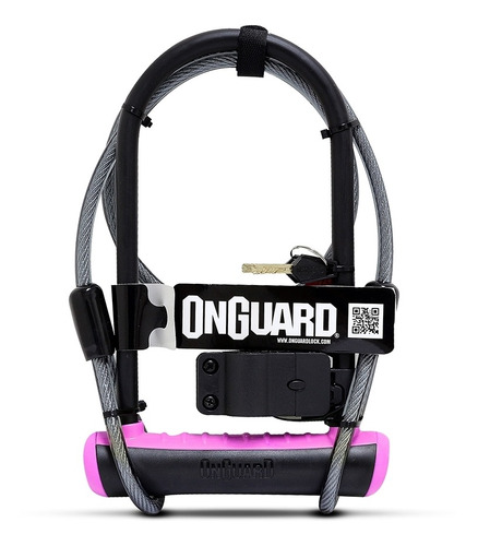 Candado Bicicleta Onguard U-lock Neon Series Dt Purpura