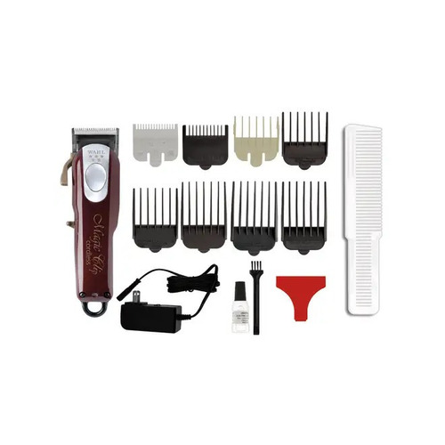Cortadora de pelo Wahl Professional 5 Star Cordless Magic Clip 8148 plateada y roja 120V