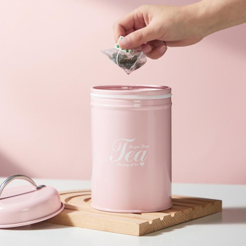 Cf Jarra De Almacenamiento De Comida De Café Con Té Rosado