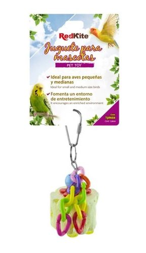 Juguete Para Ave Con Calcio Para Aves Mediano Redkite