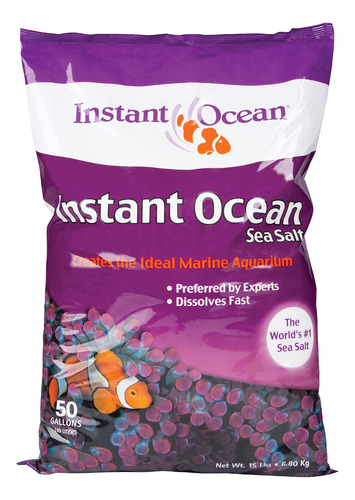 Sal Marina Instant Ocean Para Acuarios Y Peceras 50 Galones