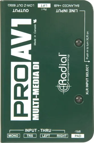Radial Engineering Proav1 Caja Directa De Un Solo Canal, Mul