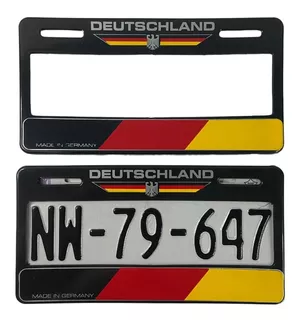 Par De Portaplacas Deutschland Germany Tipo Europeo Ancho