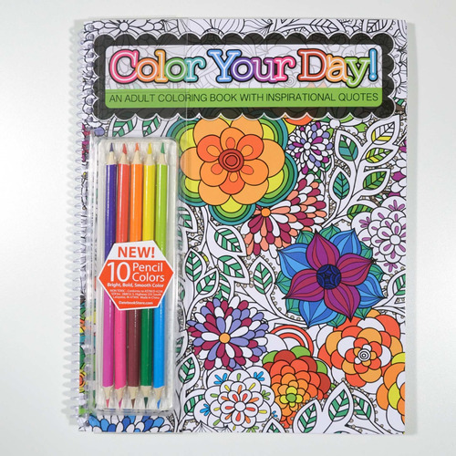Color Your Day! Libro Para Colorear Adulto Incluye Cita