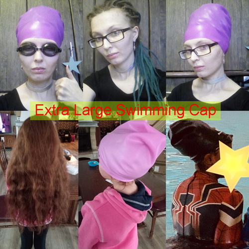 Gorro De Natación Extragrande De Silicona For Trenza De