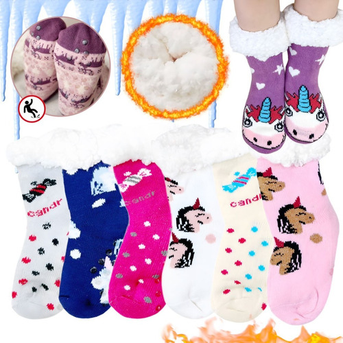 Pantumedias Con Corderito Antideslizante Medias Unicornio