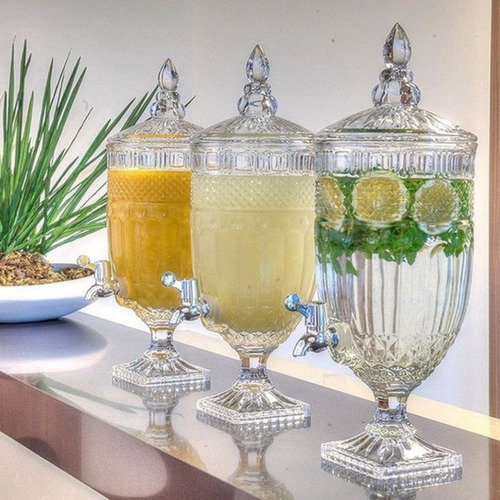 Suqueira De Vidro Água Saborizada Suco Licor Jarra 5 L Class Água