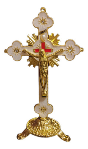 Adorno De Mesa Con Forma De Crucifijo, Jesus Christian Metal