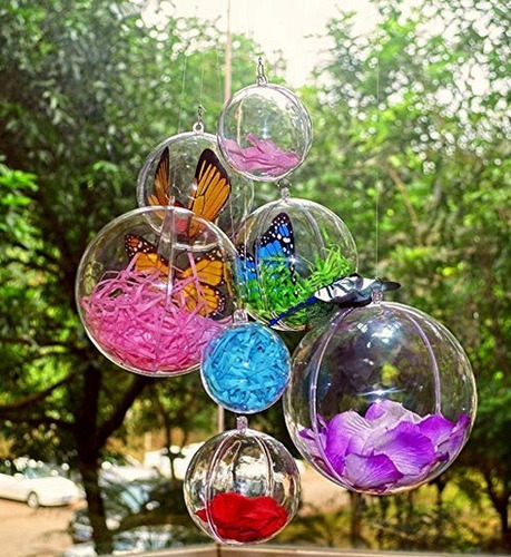 60pz Bola Esfera 90mm Acrilico Transparente Para Rellenar