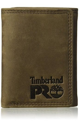 Timberland Pro Cuero De Los Hombres Rfid Trifold Phjqo