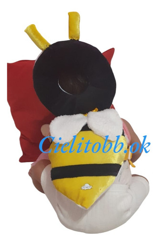 Mochila Antigolpes Bebés - Protección De Cabeza Y Espalda Amarillo Abejita Combinada