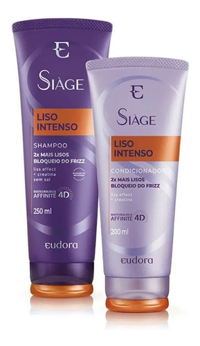  Kit Siàge Liso Intenso Shampoo + Condicionador - Eudora