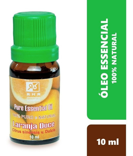 Óleo Essencial De Laranja Doce (10ml) 100% Natural - Rhr Tipo De Embalagem Vidro Âmbar Fragrância Laranja Tipos De Pele Para Todos Os Tipos De Pele