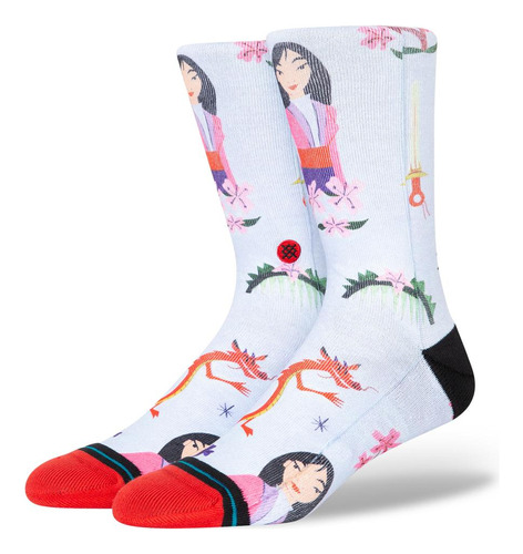 Meia Stance Collab Mulan By Estee Kids Vermelha