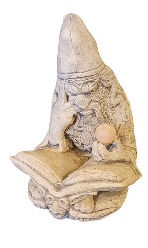Adorno Estatua De Merlin Con Esfera De Cuarzo