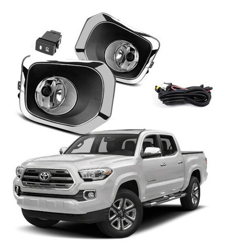 Kit Faros Niebla Toyota Tacoma 2019 2020 Biseles Cromado