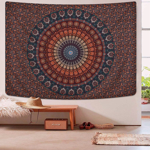 Manta Tapiz De Tela Pared Decorativa Boho Estilo 150 X 130cm