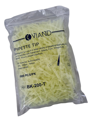 Puntas Esteriles Para Micropipeta 200ul Pk/1000 Viand
