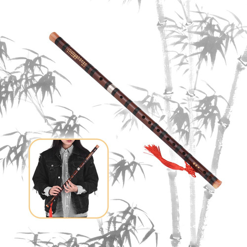 Flauta Dizi De Bambú En Clave De Do, Instrumento Chino