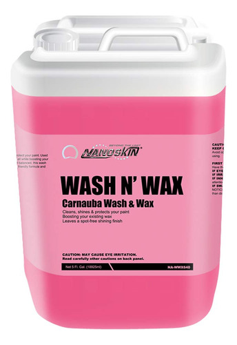 Nanoskin Wash N' Wax Wash & Wax With Carnauba 5 Galones - L.