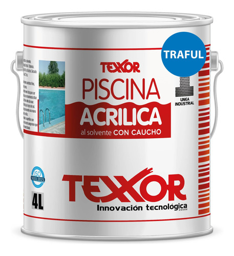 Pintura Acrílica Con Caucho / Piscina Piletas 4lts. Texxor