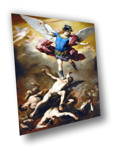 Lienzo Canvas Arte Sacro Arcángel San Miguel 1700 50x75