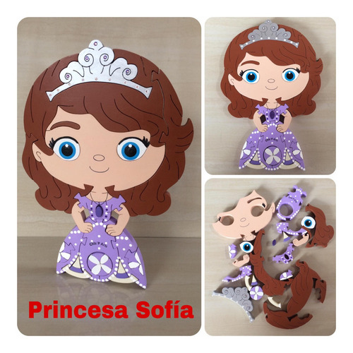 Muñeco Rompecabezas En Mdf, Serie Animada Princesa Sofia