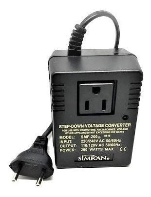 Convertidor De Voltaje Simran 220v-110v, 200watts