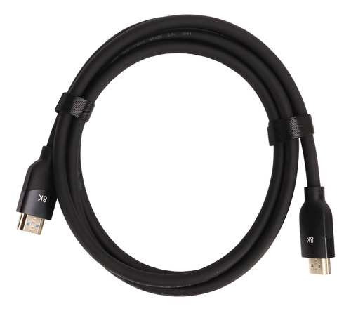 Cable De Pantalla Negro Con Interfaz Multimedia Hd 2.1, Cabl