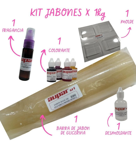 Kit P/hacer Jabones Artesanales X 1 Kilo. Souvenir Regalos