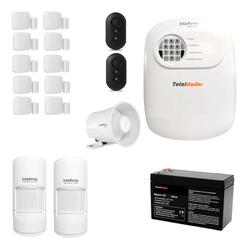 Kit Alarme Residencial 24 Net Sensor De Porta Pet Intelbras