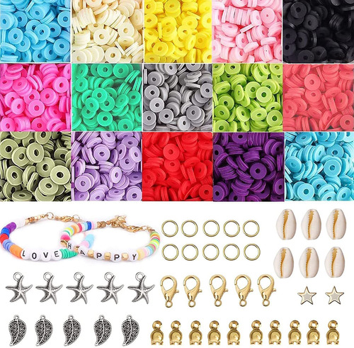 Kit Fabricacion Pulsera Cuenta Arcilla 15 Color 0.236 in