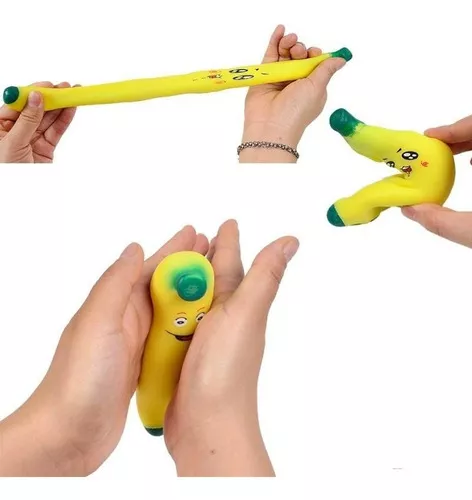 Brinquedo squish fidget toy banana de esticar 15 cm em Promoção na  Americanas