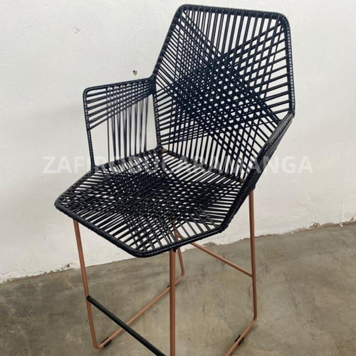 Silla Barra Bar Cocina Tejido En Mimbre Artesanal