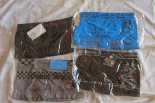 Lote Com 4 Cuecas Boxer T 8 Anos